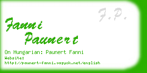 fanni paunert business card